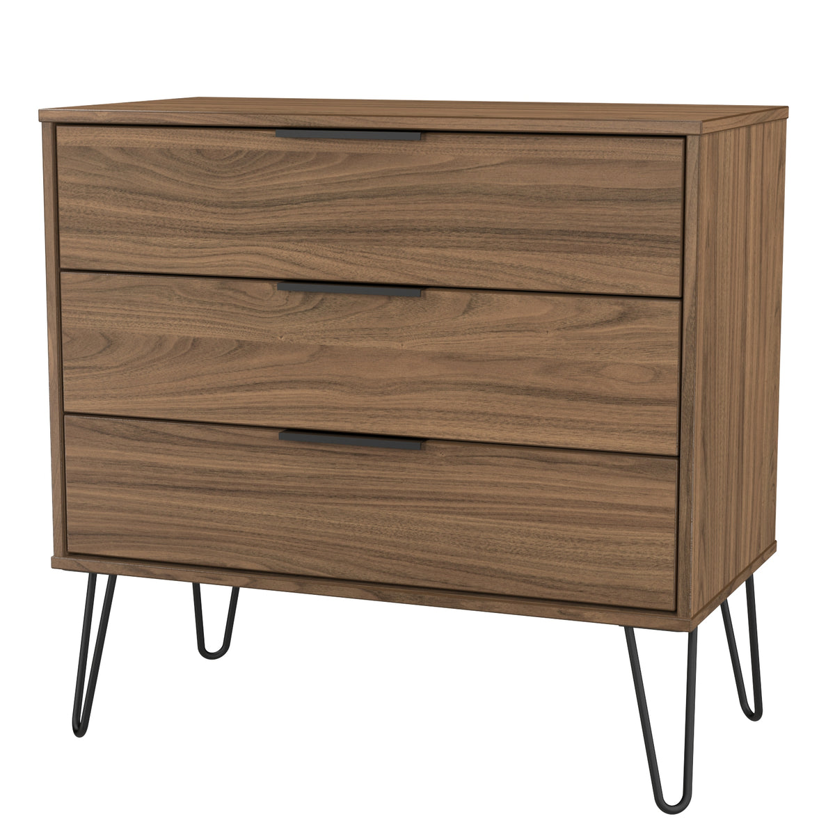 Hong Kong (Black Hairpin Legs) 3 Drawer Chest
