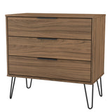 Hong Kong (Black Hairpin Legs) 3 Drawer Chest