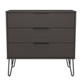 Hong Kong (Black Hairpin Legs) 3 Drawer Chest