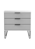 Hong Kong (Black Hairpin Legs) 3 Drawer Chest