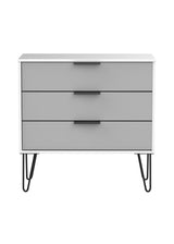 Hong Kong (Black Hairpin Legs) 3 Drawer Chest