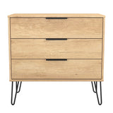 Hong Kong (Black Hairpin Legs) 3 Drawer Chest