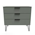 Hong Kong (Black Hairpin Legs) 3 Drawer Chest