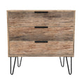 Hong Kong (Black Hairpin Legs) 3 Drawer Chest
