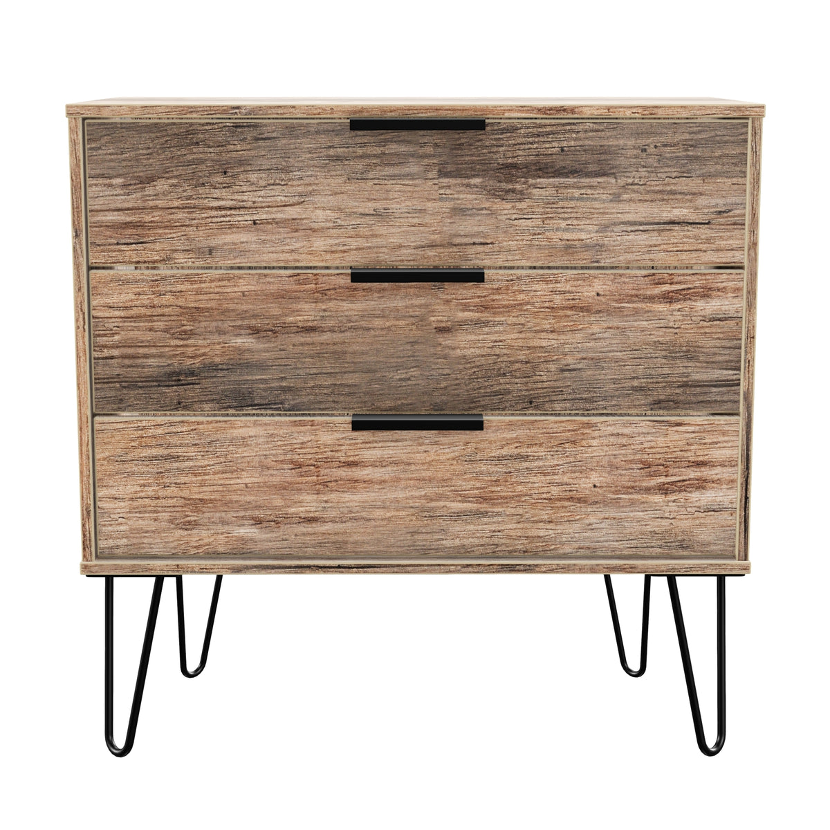 Hong Kong (Black Hairpin Legs) 3 Drawer Chest