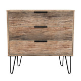 Hong Kong (Black Hairpin Legs) 3 Drawer Chest