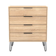 Hong Kong (Black Hairpin Legs) 4 Drawer Chest