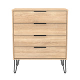 Hong Kong (Black Hairpin Legs) 4 Drawer Chest