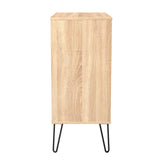 Hong Kong (Black Hairpin Legs) 4 Drawer Chest