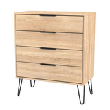Hong Kong (Black Hairpin Legs) 4 Drawer Chest