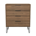 Hong Kong (Black Hairpin Legs) 4 Drawer Chest