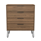 Hong Kong (Black Hairpin Legs) 4 Drawer Chest