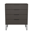 Hong Kong (Black Hairpin Legs) 4 Drawer Chest