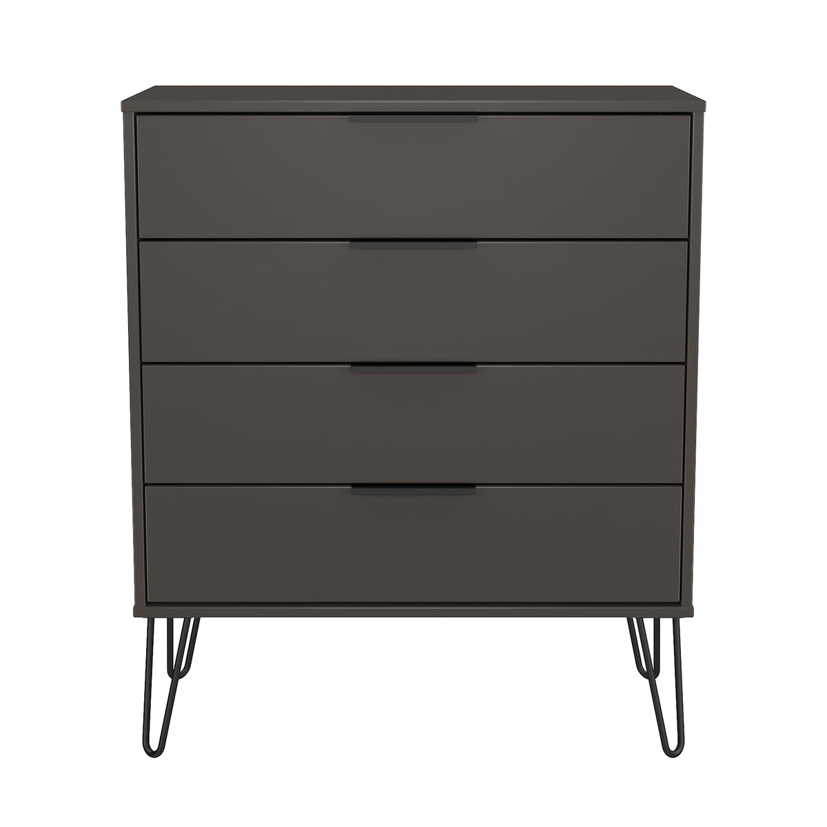Hong Kong (Black Hairpin Legs) 4 Drawer Chest