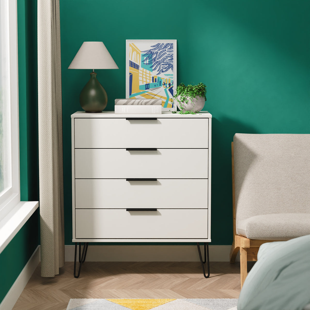 Hong Kong 4 Drawer Chest