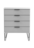 Hong Kong (Black Hairpin Legs) 4 Drawer Chest