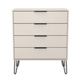 Hong Kong (Black Hairpin Legs) 4 Drawer Chest