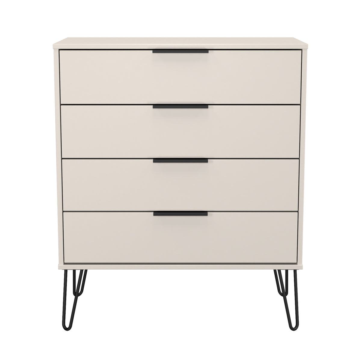 Hong Kong (Black Hairpin Legs) 4 Drawer Chest