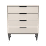 Hong Kong (Black Hairpin Legs) 4 Drawer Chest