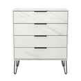 Hong Kong (Black Hairpin Legs) 4 Drawer Chest