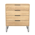 Hong Kong (Black Hairpin Legs) 4 Drawer Chest