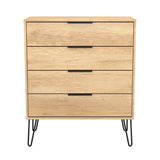 Hong Kong (Black Hairpin Legs) 4 Drawer Chest