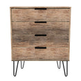 Hong Kong (Black Hairpin Legs) 4 Drawer Chest