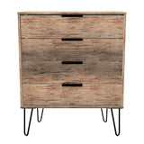 Hong Kong (Black Hairpin Legs) 4 Drawer Chest