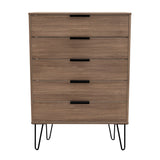 Hong Kong (Black Hairpin Legs) 5 Drawer Chest