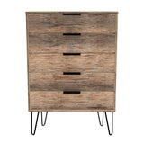 Hong Kong (Black Hairpin Legs) 5 Drawer Chest