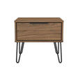Hong Kong (Black Hairpin Legs) 1 Drawer Bedside Cabinet  with Legs