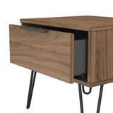 Hong Kong (Black Hairpin Legs) 1 Drawer Bedside Cabinet  with Legs
