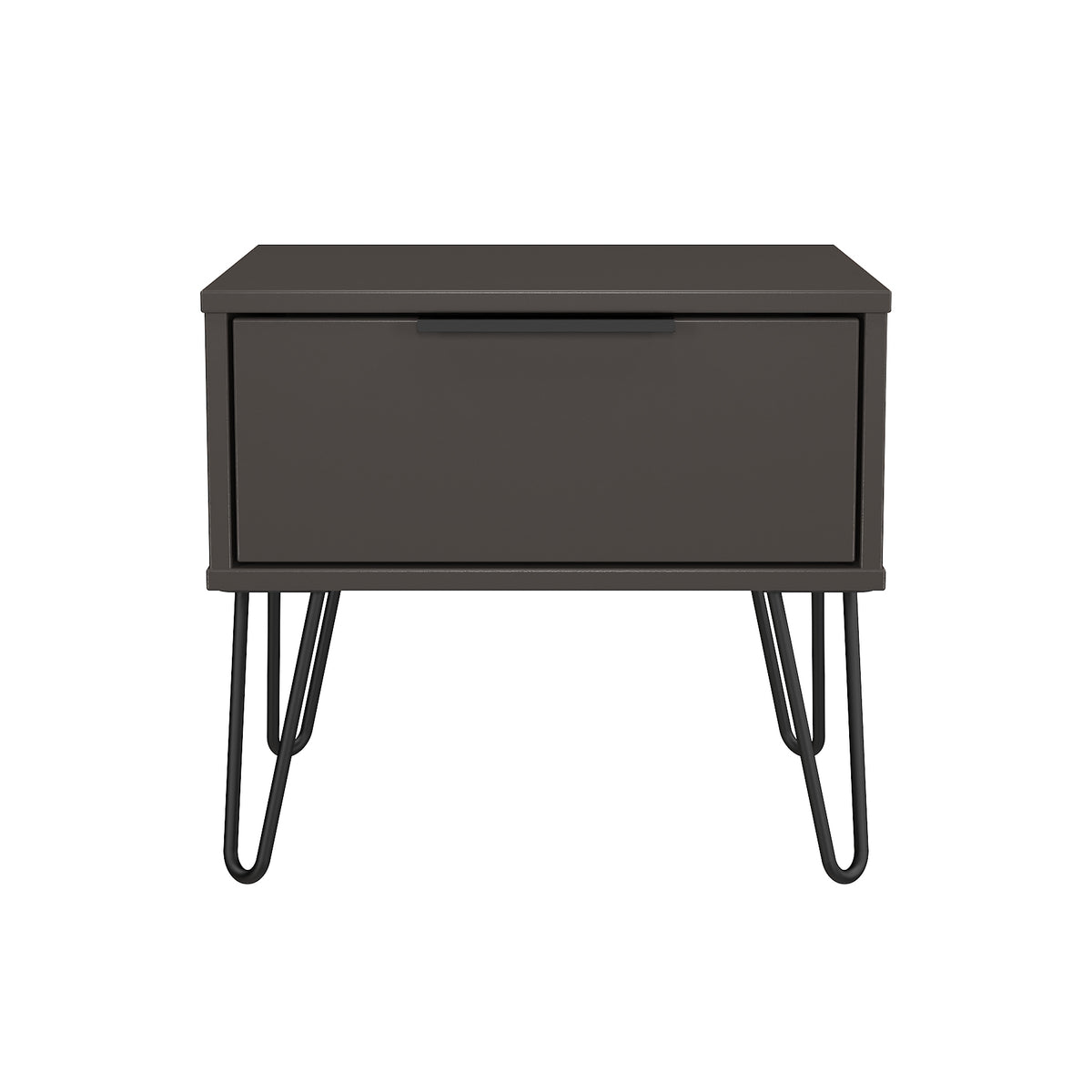 Hong Kong (Black Hairpin Legs) 1 Drawer Bedside Cabinet  with Legs