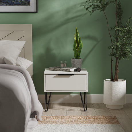 Hong Kong 1 Drawer Bedside Cabinet  with Legs