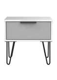 Hong Kong (Black Hairpin Legs) 1 Drawer Bedside Cabinet  with Legs