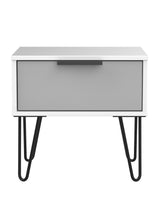Hong Kong (Black Hairpin Legs) 1 Drawer Bedside Cabinet  with Legs