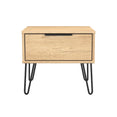 Hong Kong (Black Hairpin Legs) 1 Drawer Bedside Cabinet  with Legs