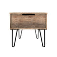 Hong Kong (Black Hairpin Legs) 1 Drawer Bedside Cabinet  with Legs
