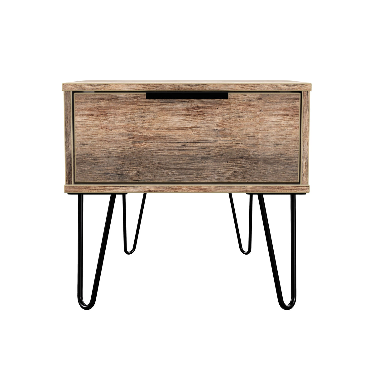 Hong Kong (Black Hairpin Legs) 1 Drawer Bedside Cabinet  with Legs