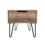 Hong Kong (Black Hairpin Legs) 1 Drawer Bedside Cabinet  with Legs