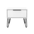 Hong Kong (Black Hairpin Legs) 1 Drawer Bedside Cabinet  with Legs