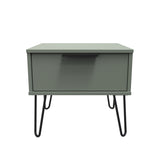 Hong Kong (Black Hairpin Legs) 1 Drawer Midi Chest with Legs