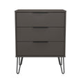 Hong Kong (Black Hairpin Legs) 3 Drawer Midi Chest with Legs