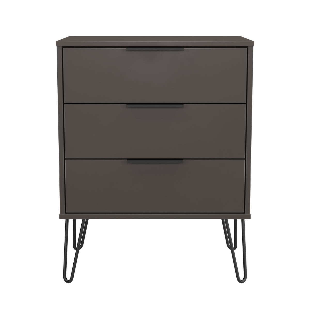 Hong Kong (Black Hairpin Legs) 3 Drawer Midi Chest with Legs