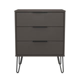 Hong Kong (Black Hairpin Legs) 3 Drawer Midi Chest with Legs