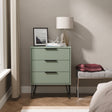 Hong Kong (Black Hairpin Legs) 3 Drawer Midi Chest with Legs