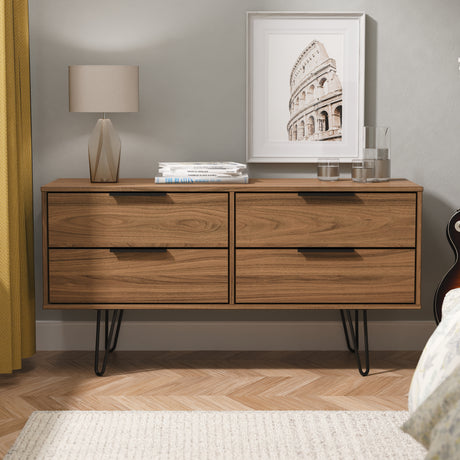 Hong Kong (Black Hairpin Legs) 4 Drawer Bed Box
