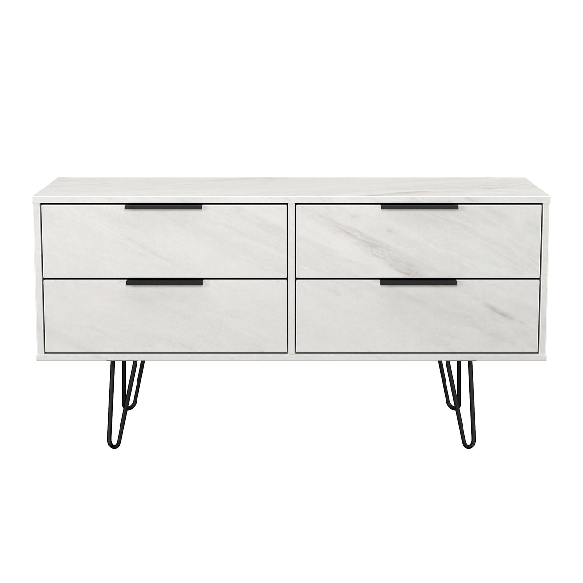 Hong Kong (Black Hairpin Legs) 4 Drawer Bed Box