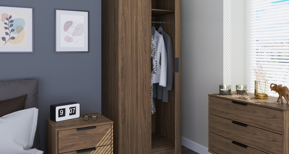 Hong Kong (Black Hairpin Legs) Tall Plain Wardrobe