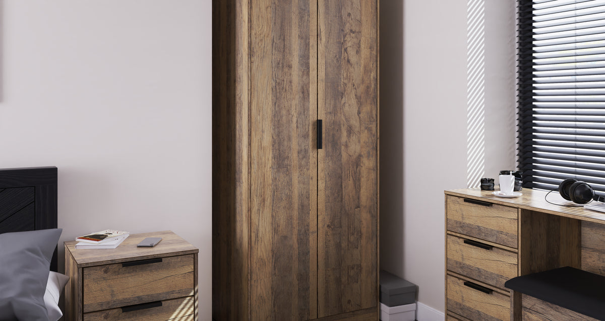 Hong Kong (Black Hairpin Legs) Tall Plain Wardrobe